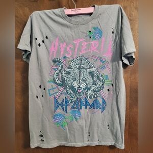 Def Leppard Band Distressed Top